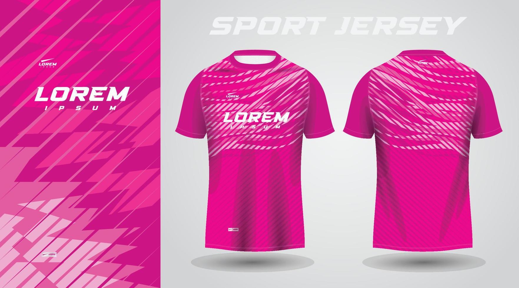 rosado camisa fútbol fútbol americano deporte jersey modelo diseño Bosquejo vector