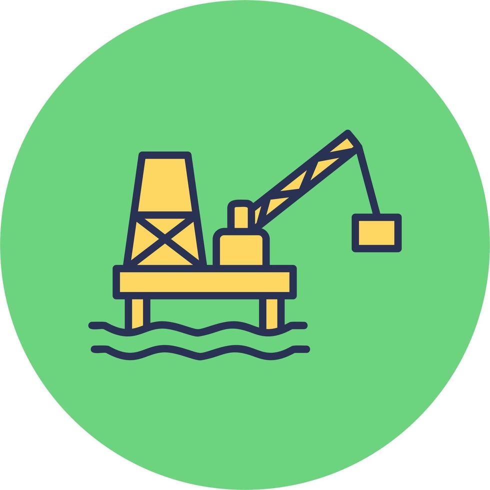 petróleo minería vector icono