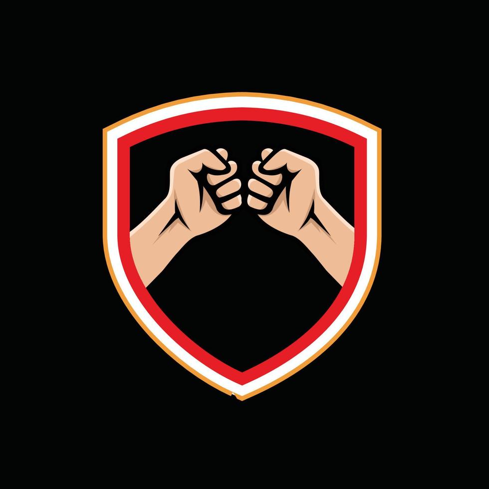 hand fist logo vector design