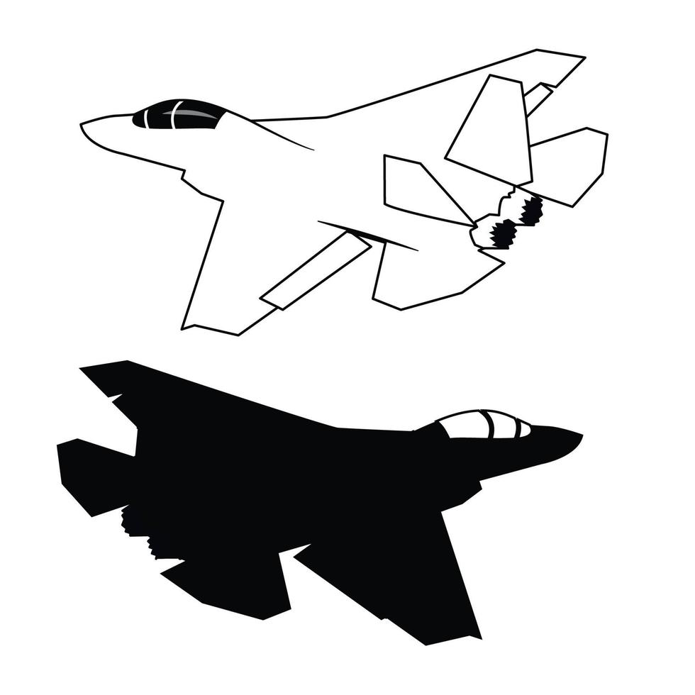 modern stealth jet fighter vector design