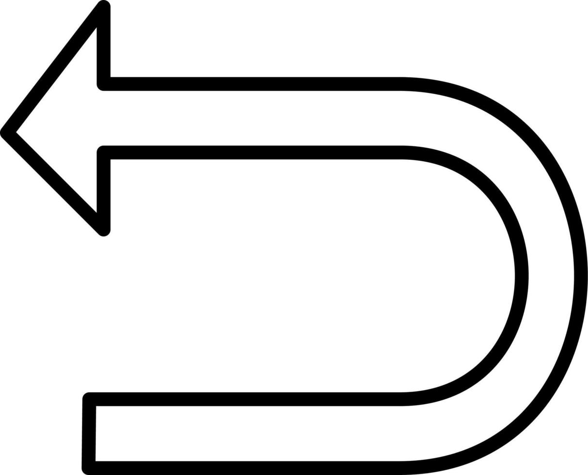 U Turn Vector Icon