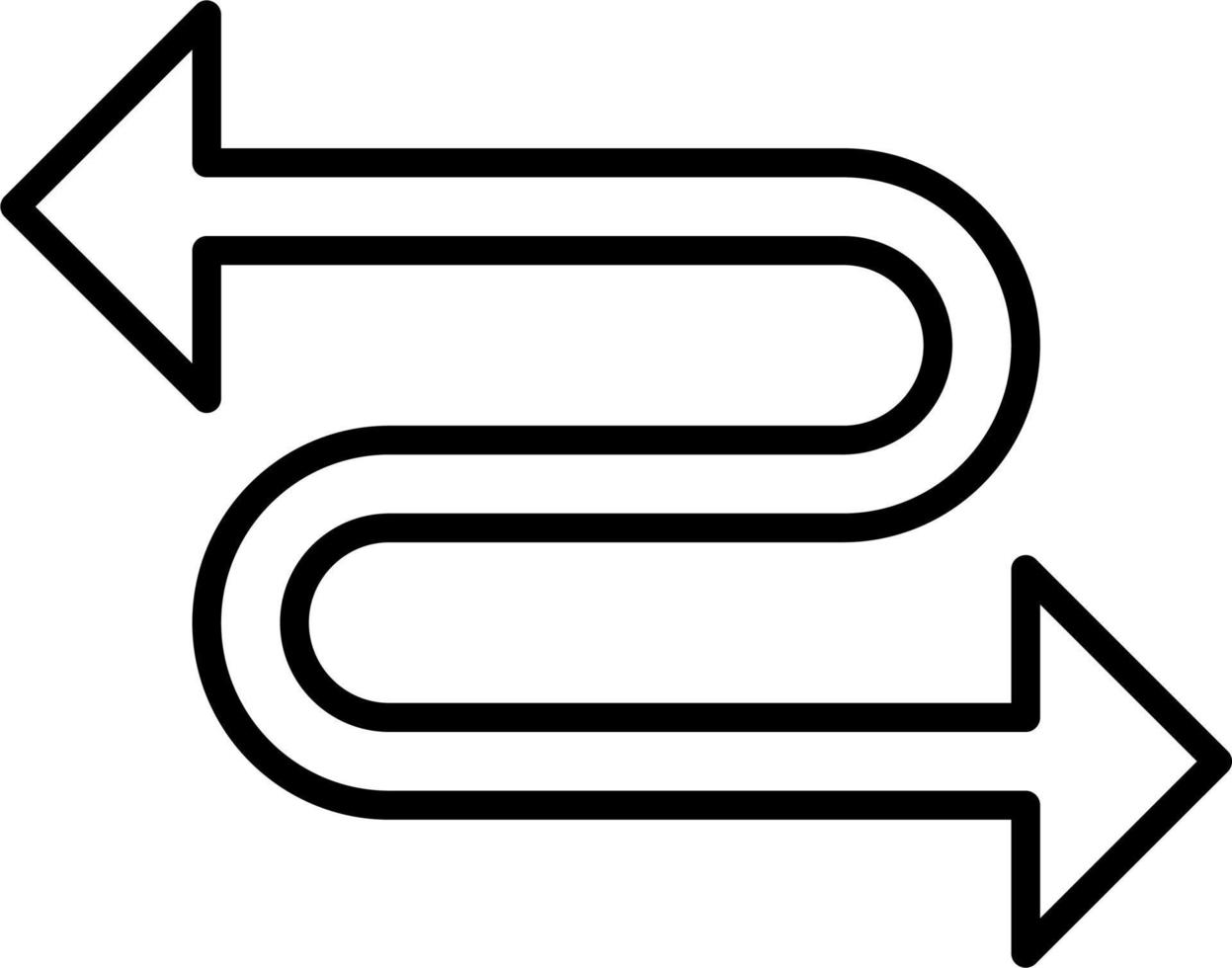 Zigzag Arrow Vector Icon