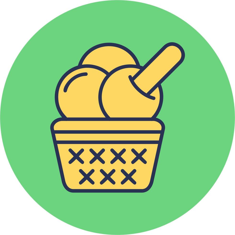 Cup Ice Cream Vector Icon