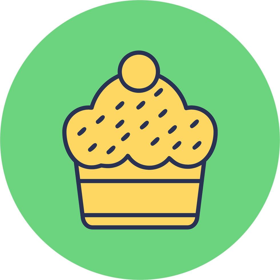 icono de vector de cupcake