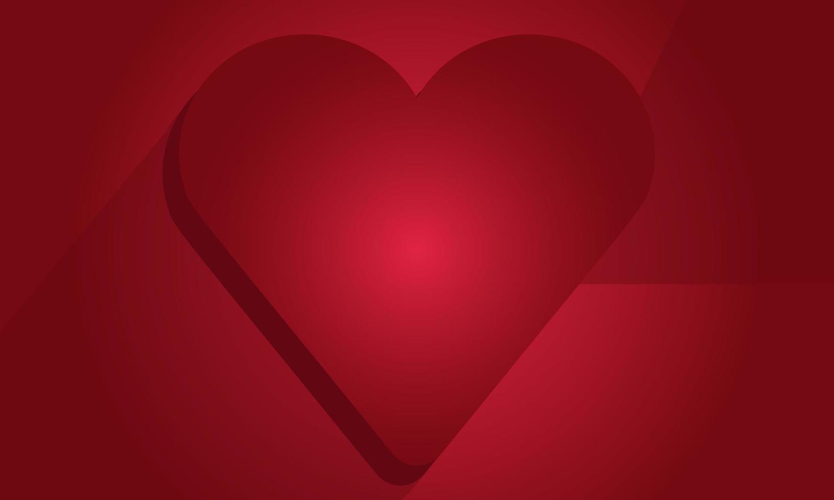 Red Heart Valentine Theme Background Template Vector