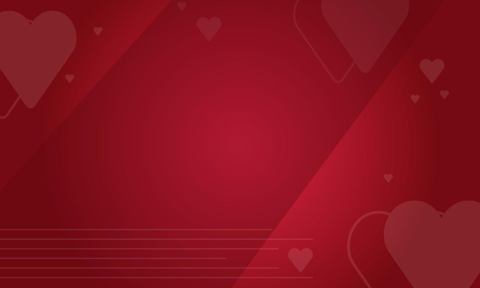 Red Background Valentine Theme Vector