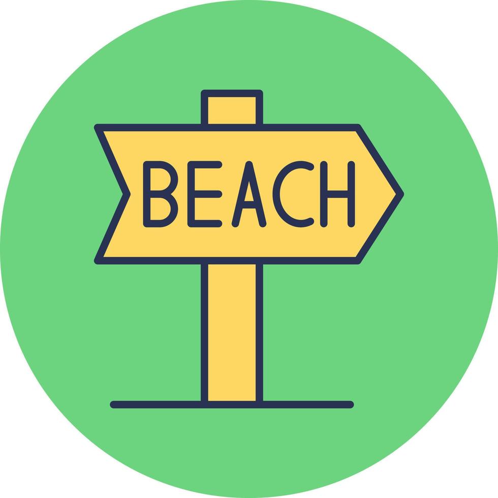 Beach Direction Vector Icon