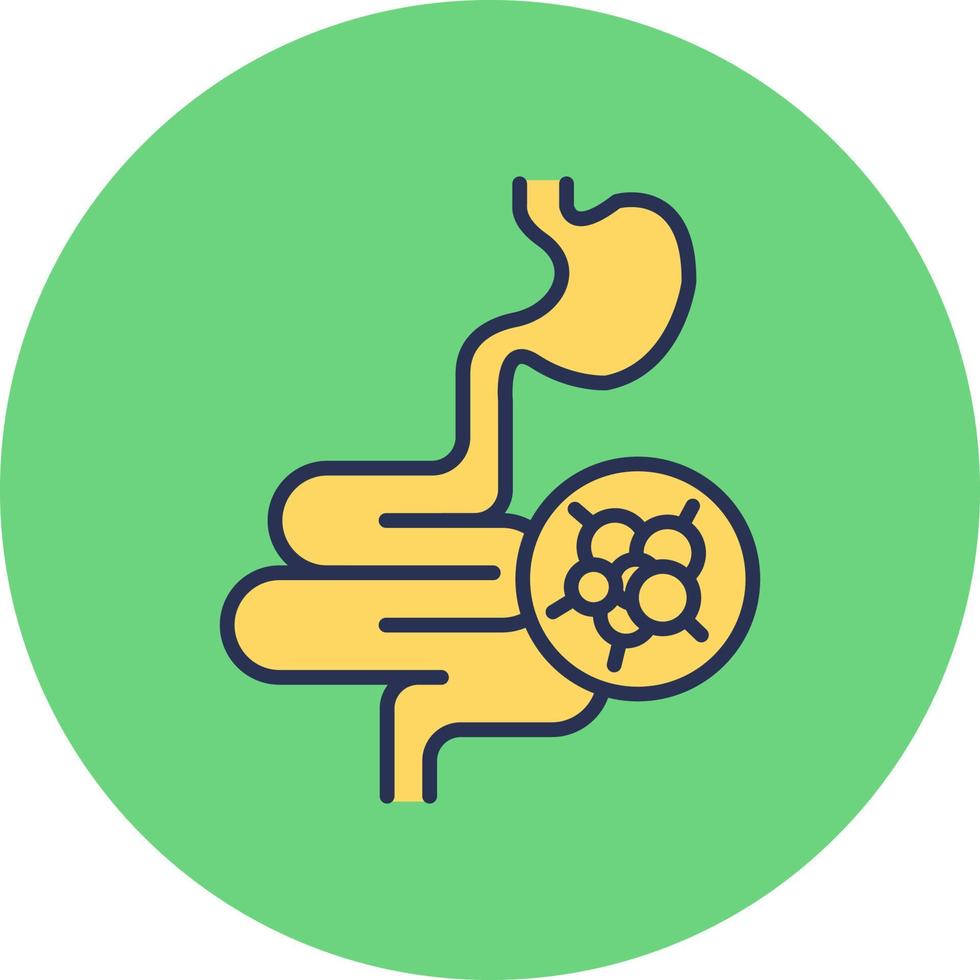 Intestines Cancer Vector Icon