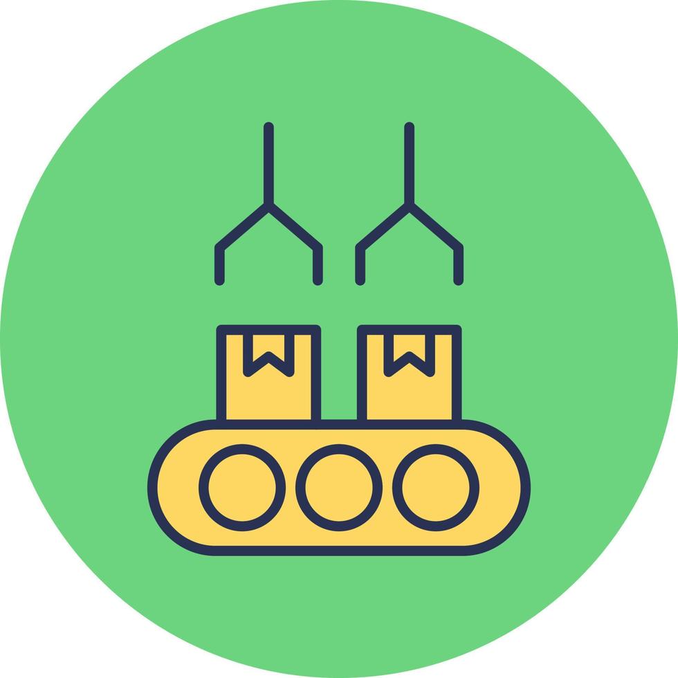 icono de vector de cinta transportadora