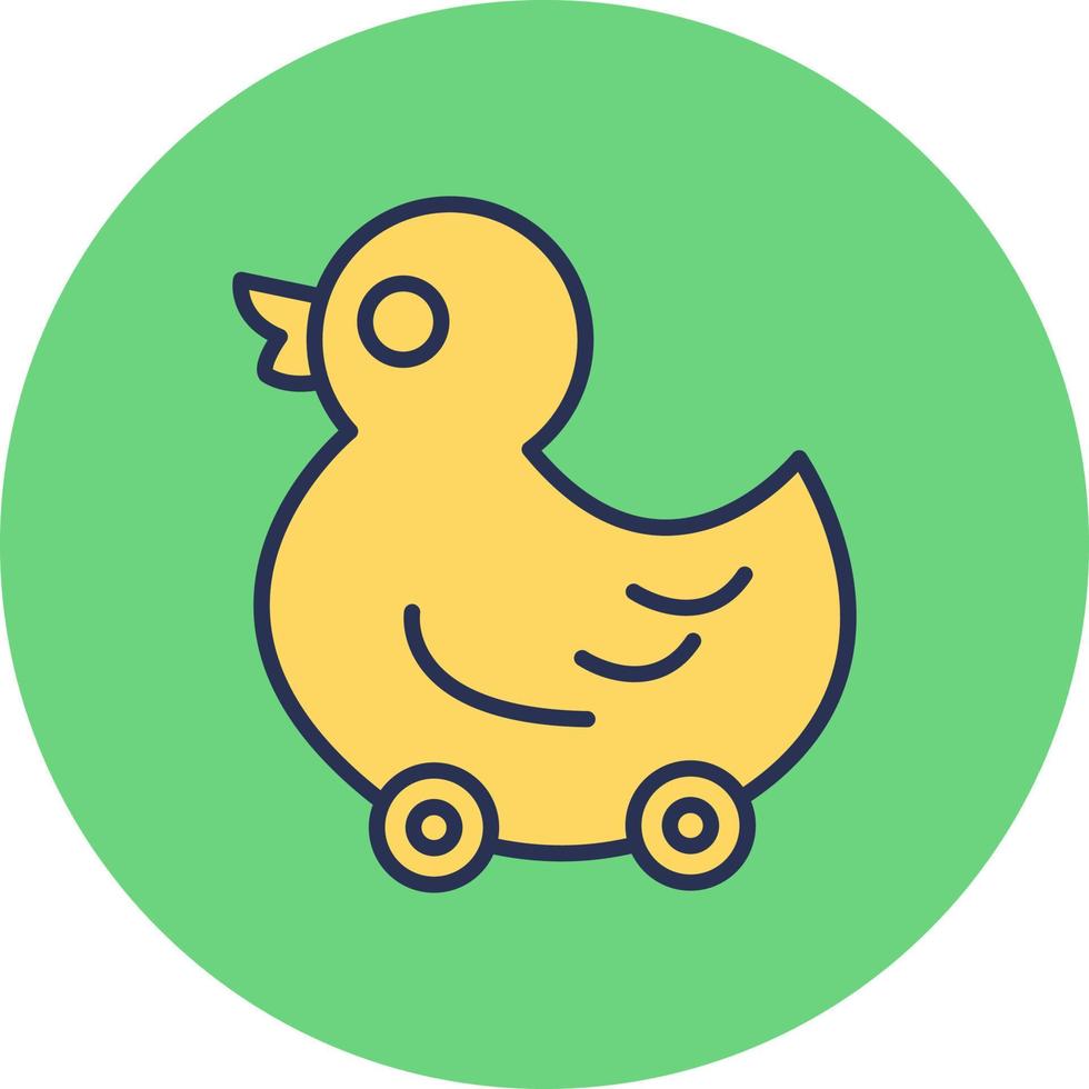 Pato juguete vector icono