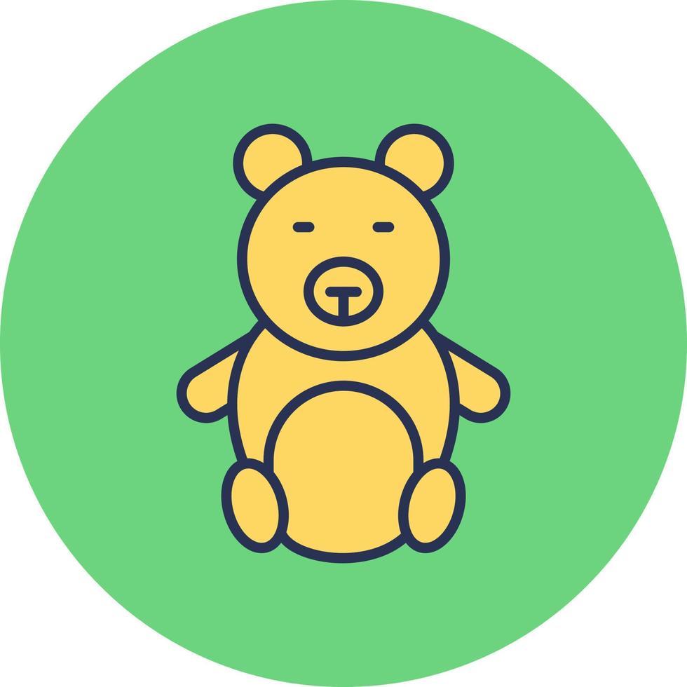 icono de vector de oso de peluche