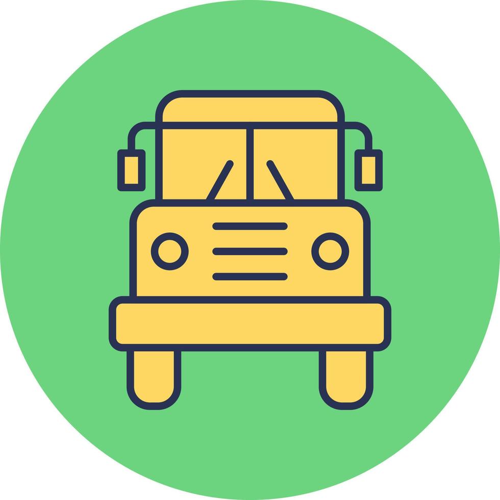 icono de vector de autobús escolar