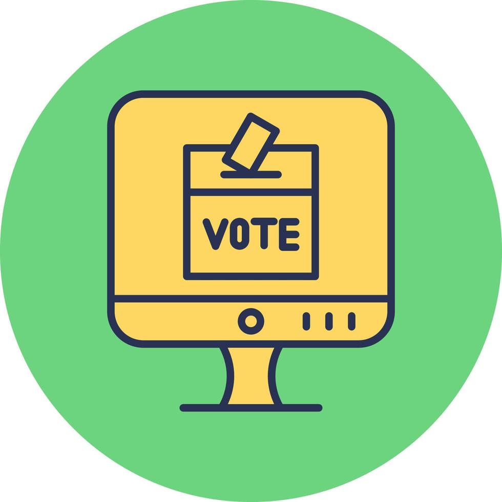 en línea votación vector icono