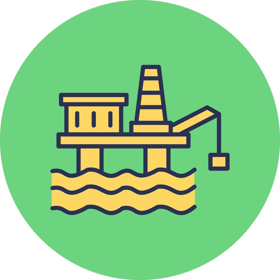 Oil Platform Vector Icon