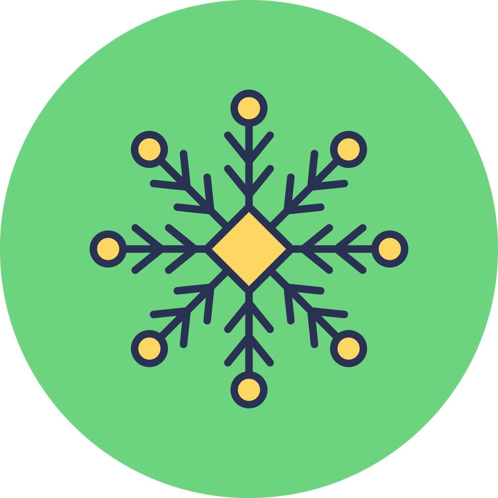 icono de vector de copo de nieve