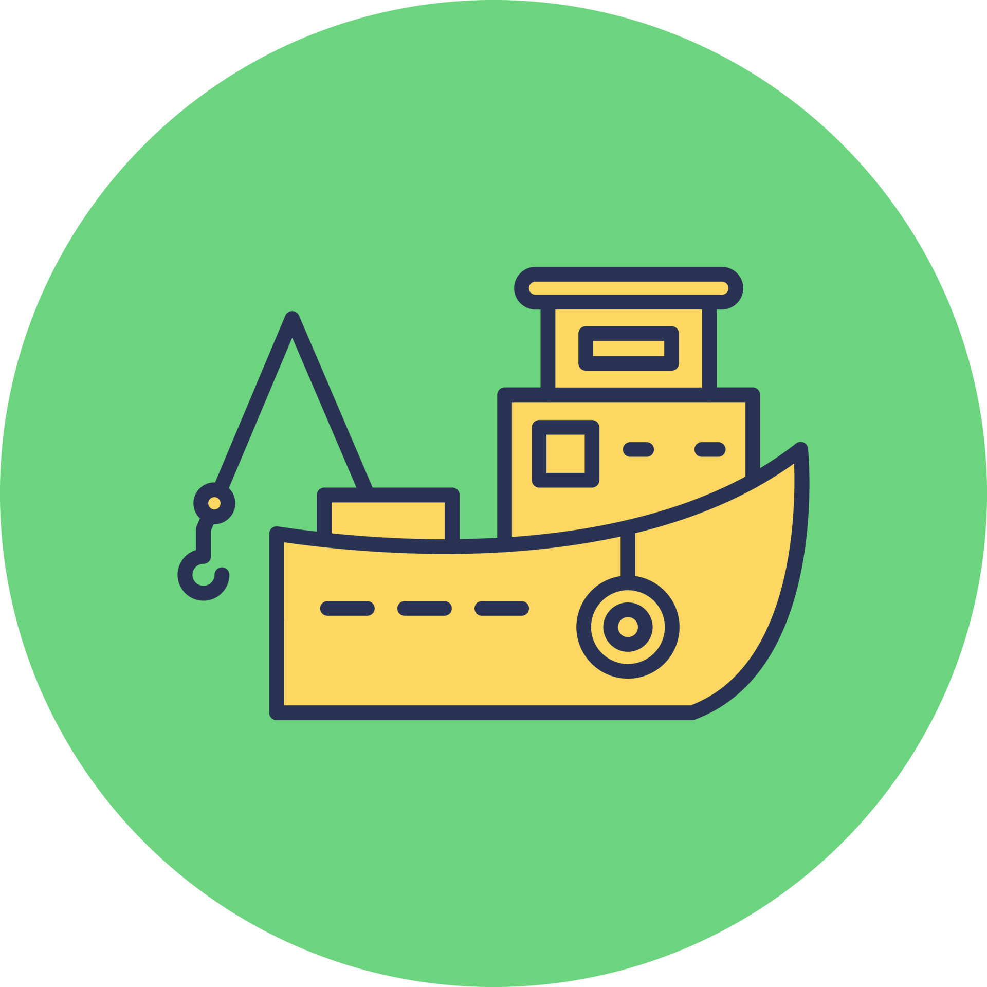 Fishing Boat Vector Icon 20305490 Vector Art at Vecteezy