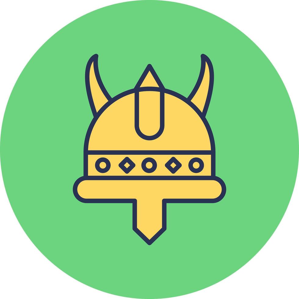 icono de vector de casco vikingo