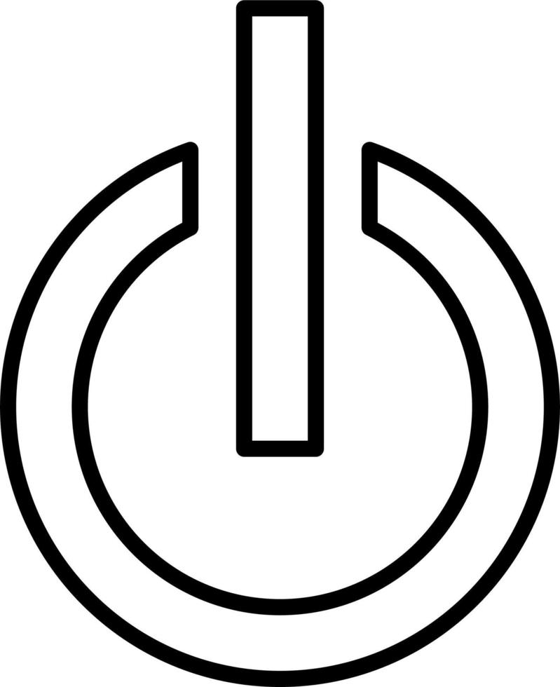 icono de vector de botón de encendido