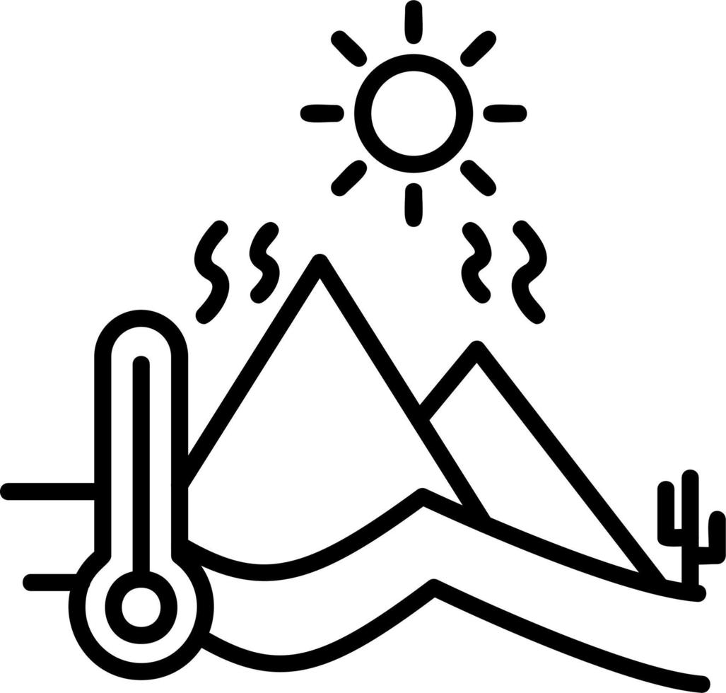 icono de vector de clima caliente