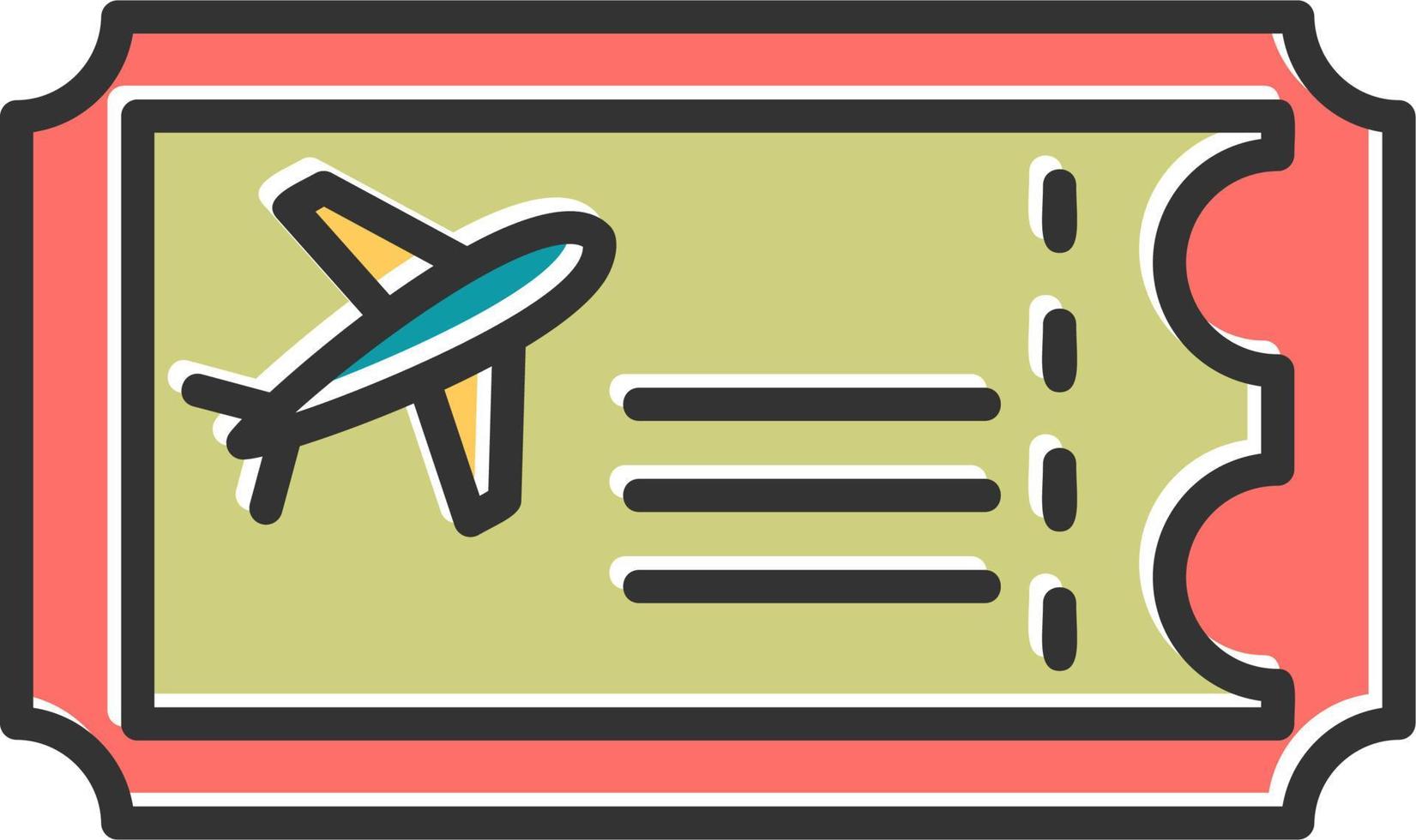 Plane ticket Vector Icon
