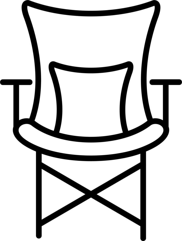 cámping silla vector icono