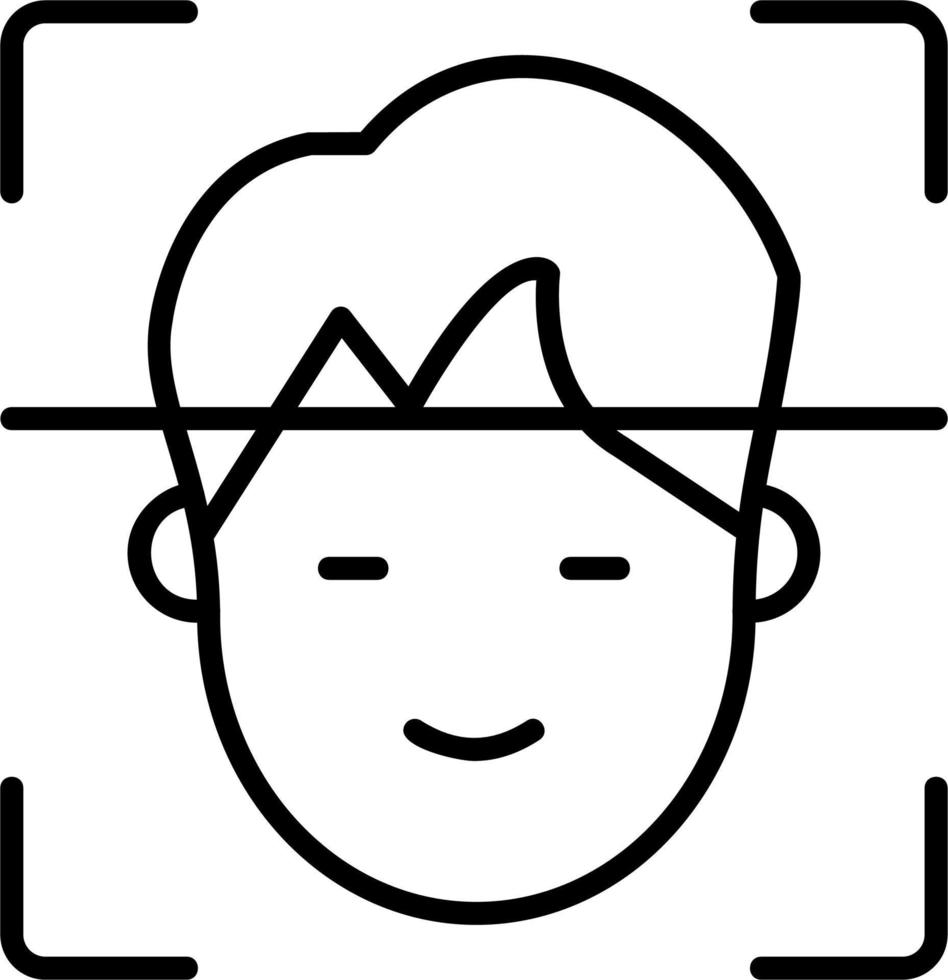 Face Recognition Vector Icon