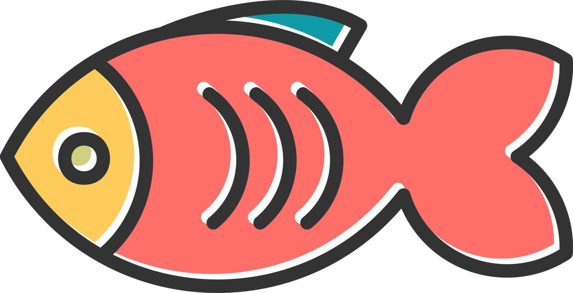 icono de vector de pescado