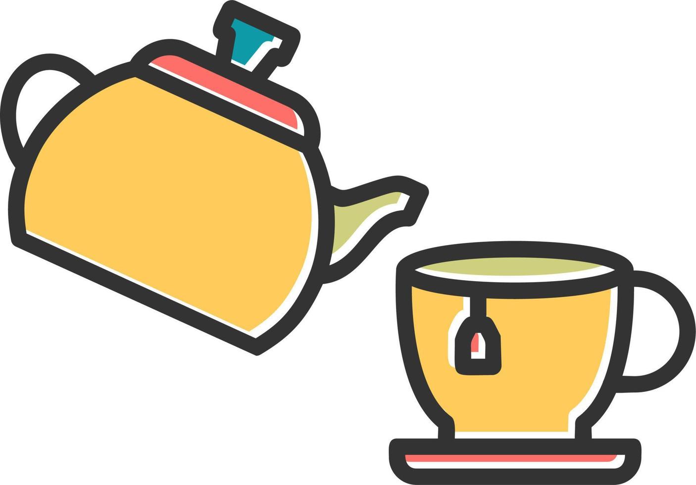 té maceta vector icono