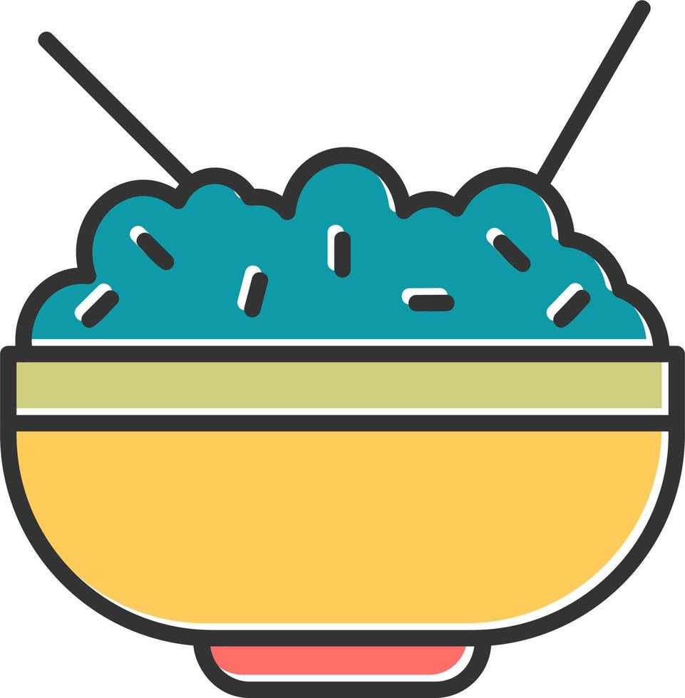 Rice Bowl Vector Icon