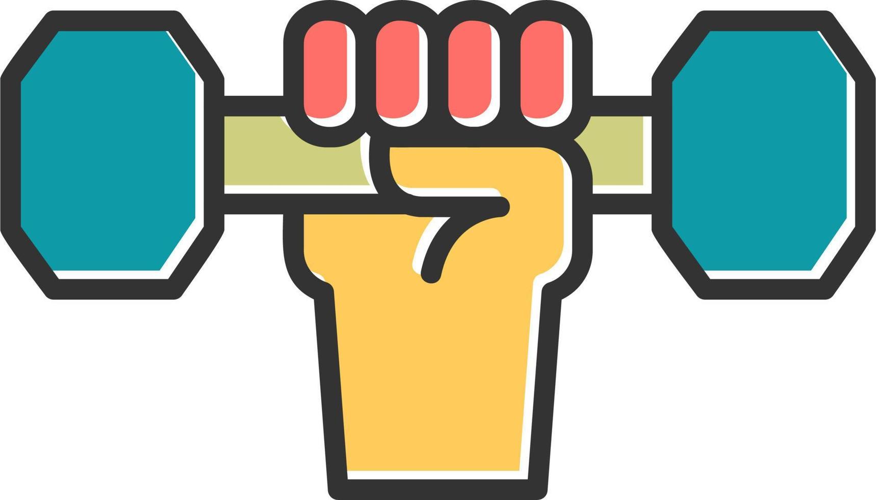 Hand Dumbbell Vector Icon