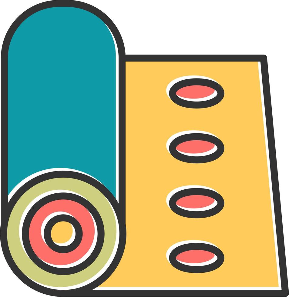 Yoga Mat Vector Icon