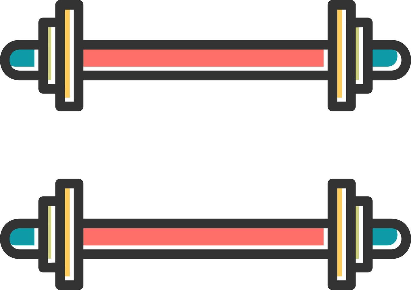 Weighted Bars Vector Icon