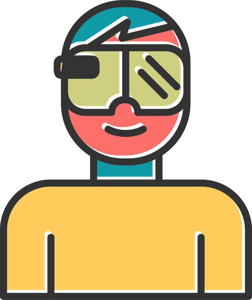 aumentado realidad lentes vector icono