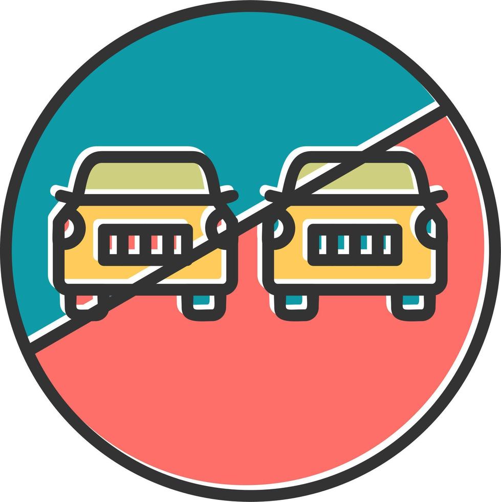 No Overtake Vector Icon