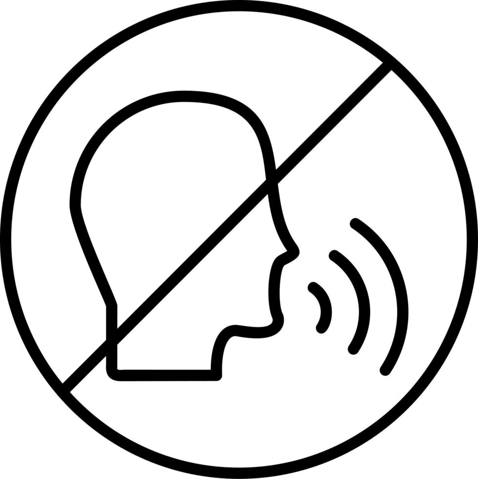 No Talking Vector Icon