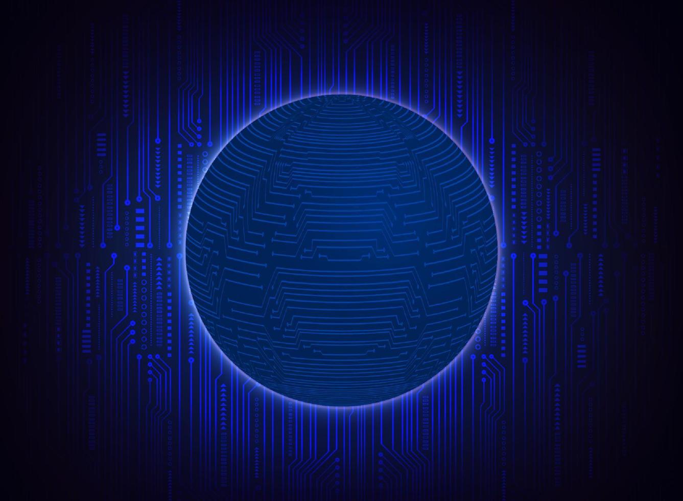 Modern Holographic Globe on Technology Background vector