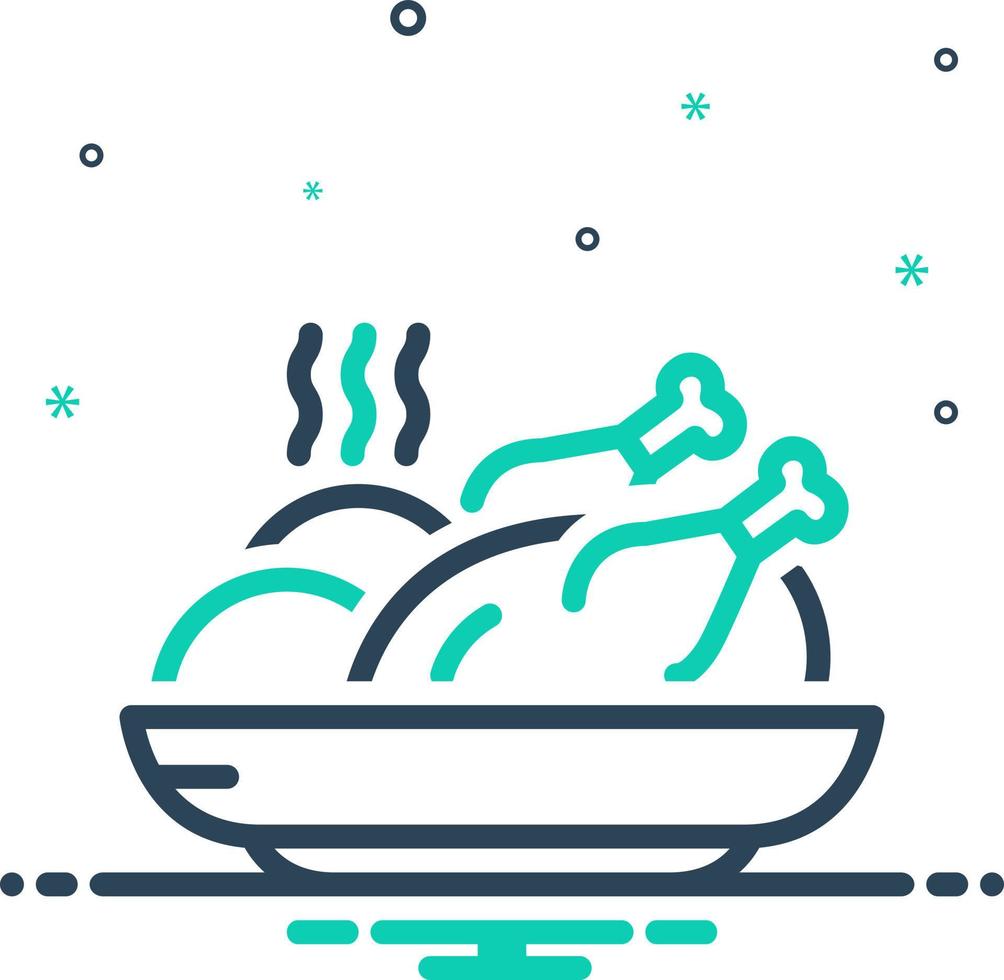 mi icon for food vector