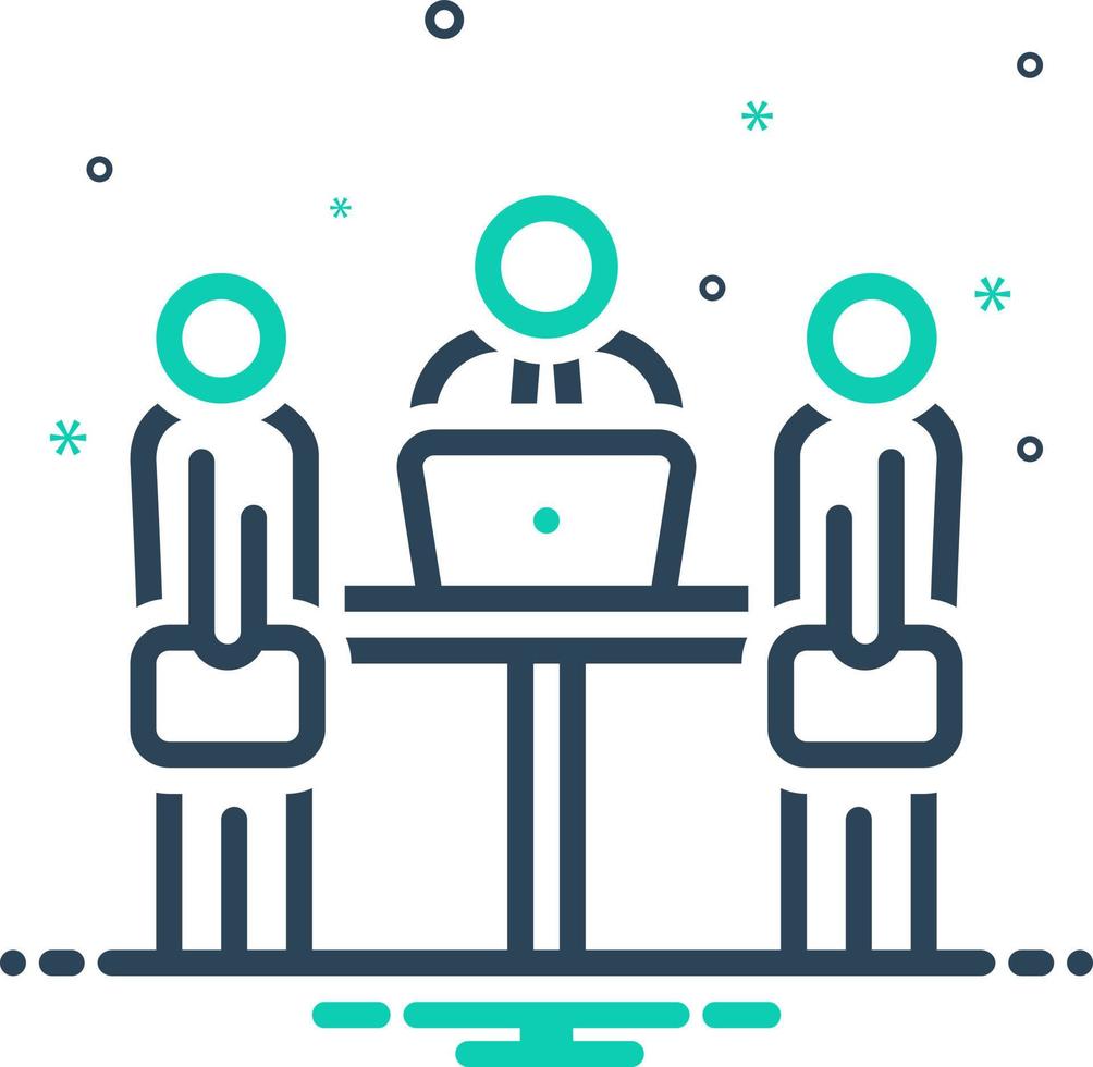 mix icon for meeting vector