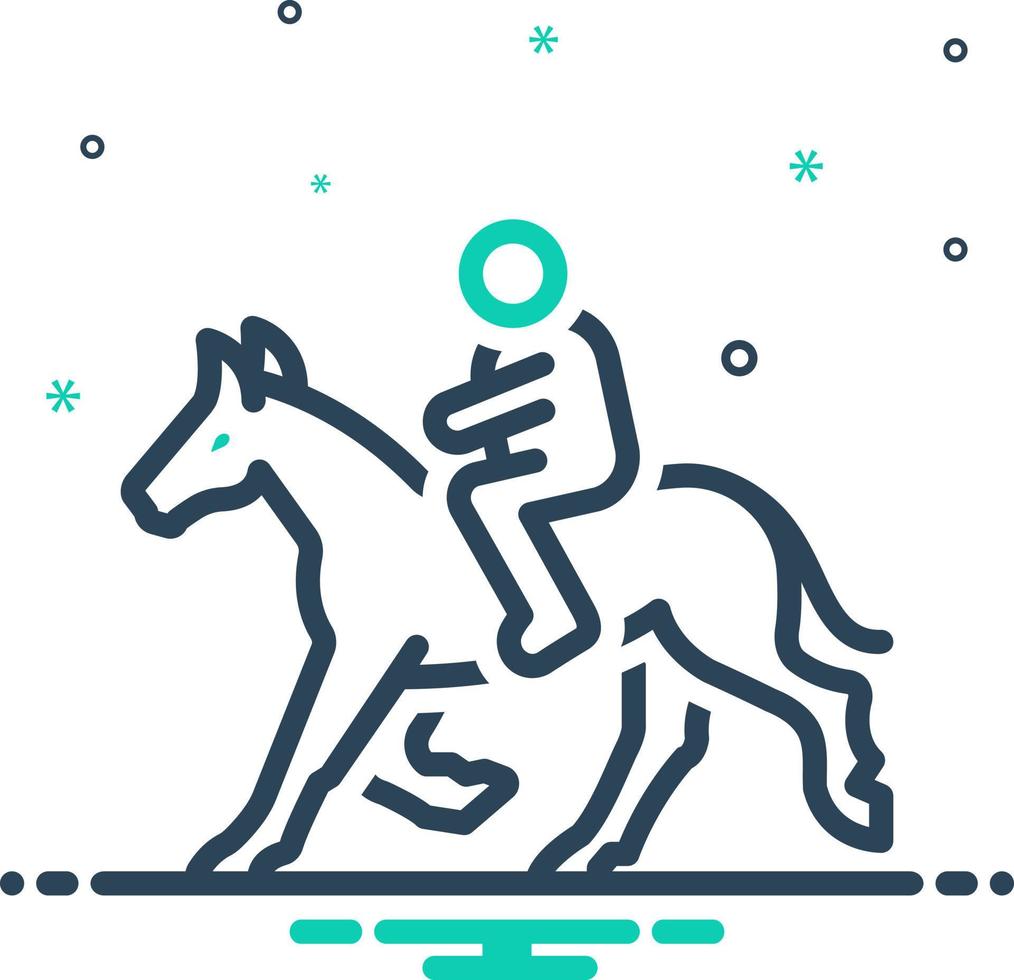 mezcla icono para caballo paseo vector