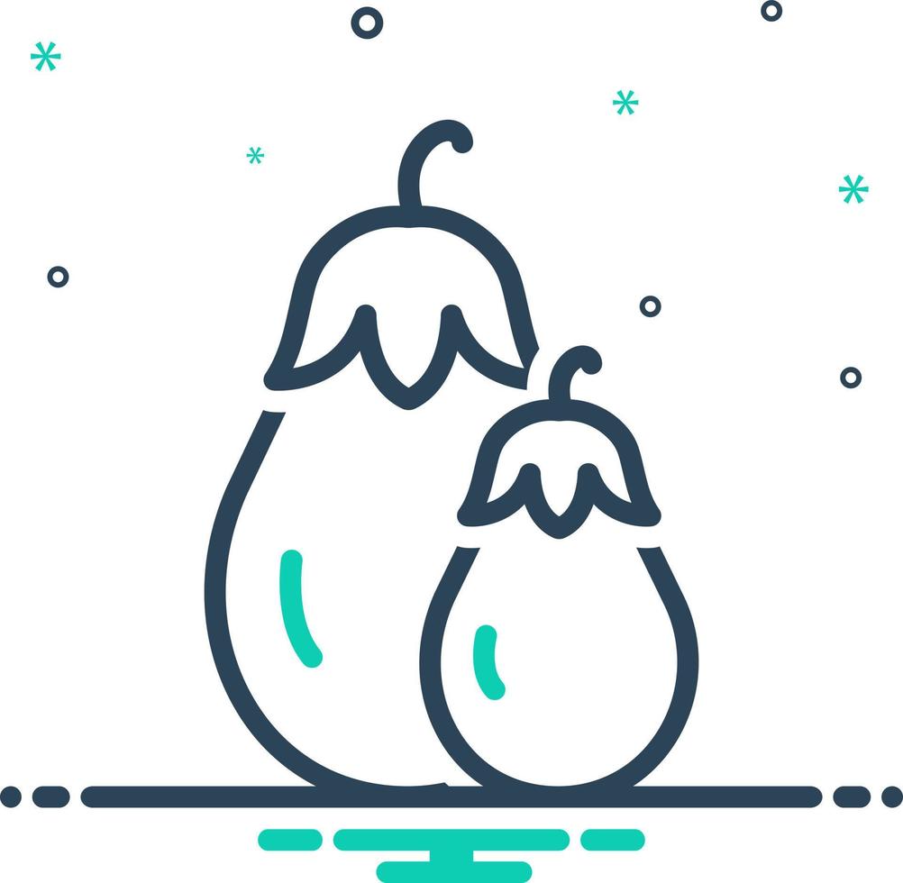 mix icon for eggplant vector