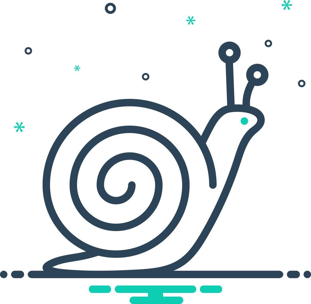 mix icon for snail vector