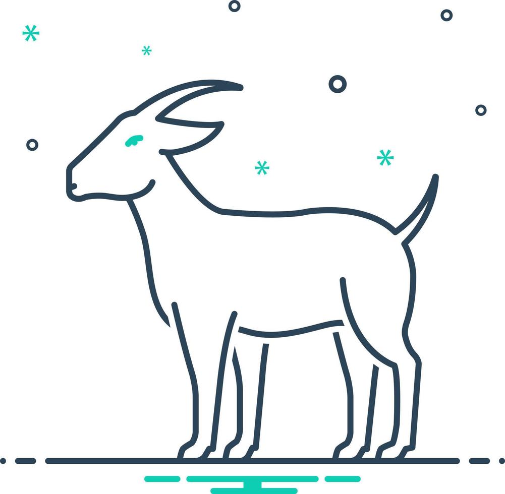 mix icon for goat vector