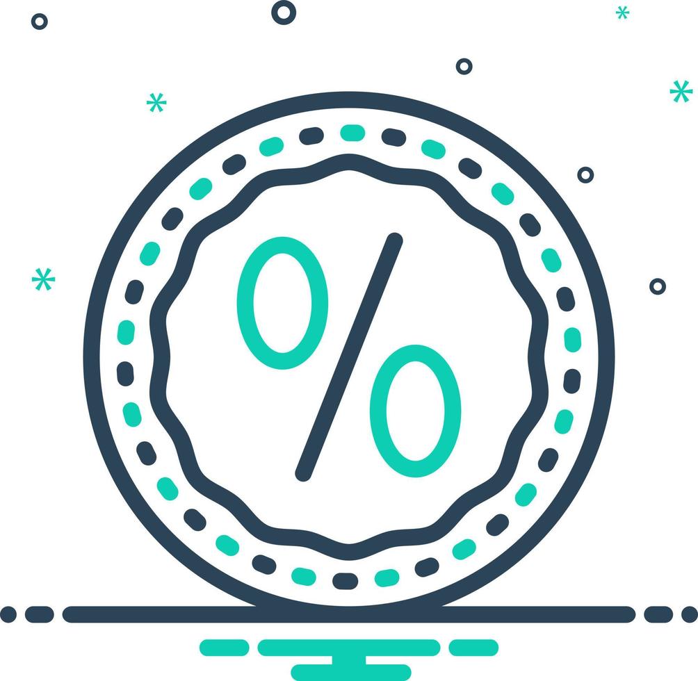 mix icon for percentage vector