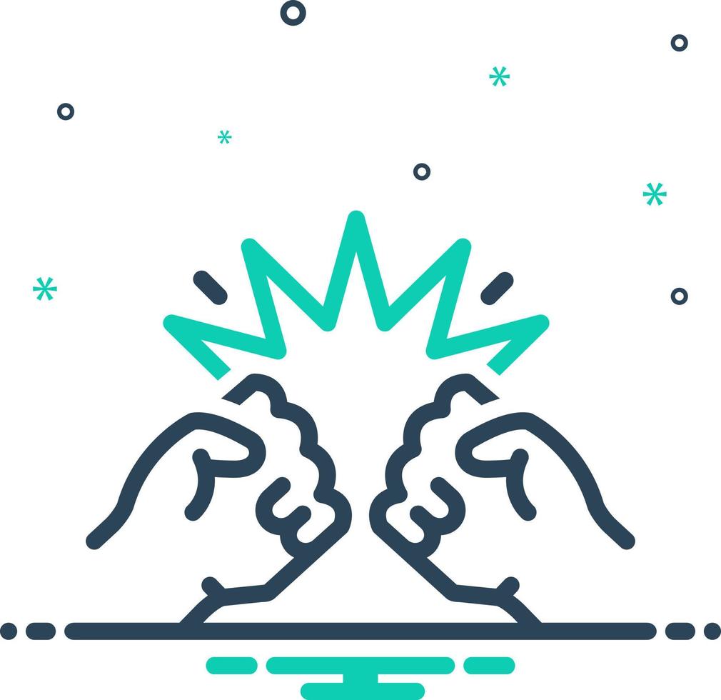 mix icon for aggressiv vector
