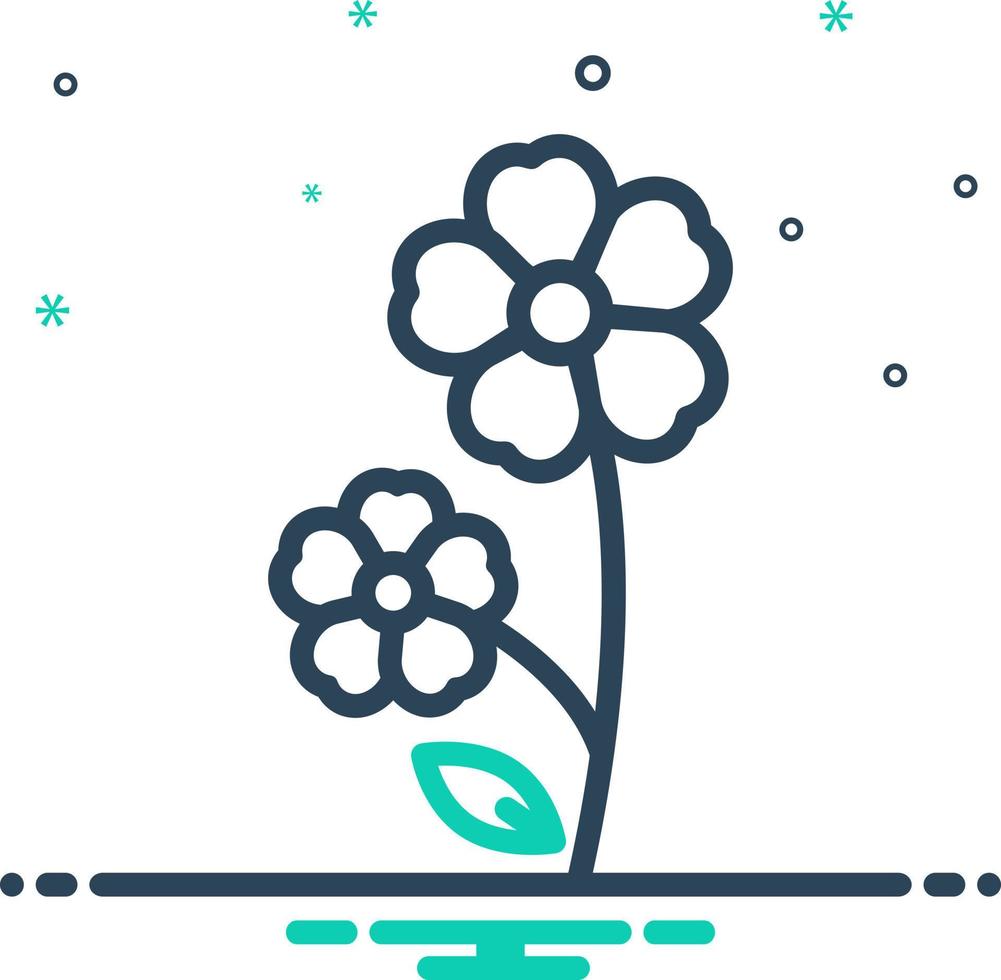 mix icon for primrose vector