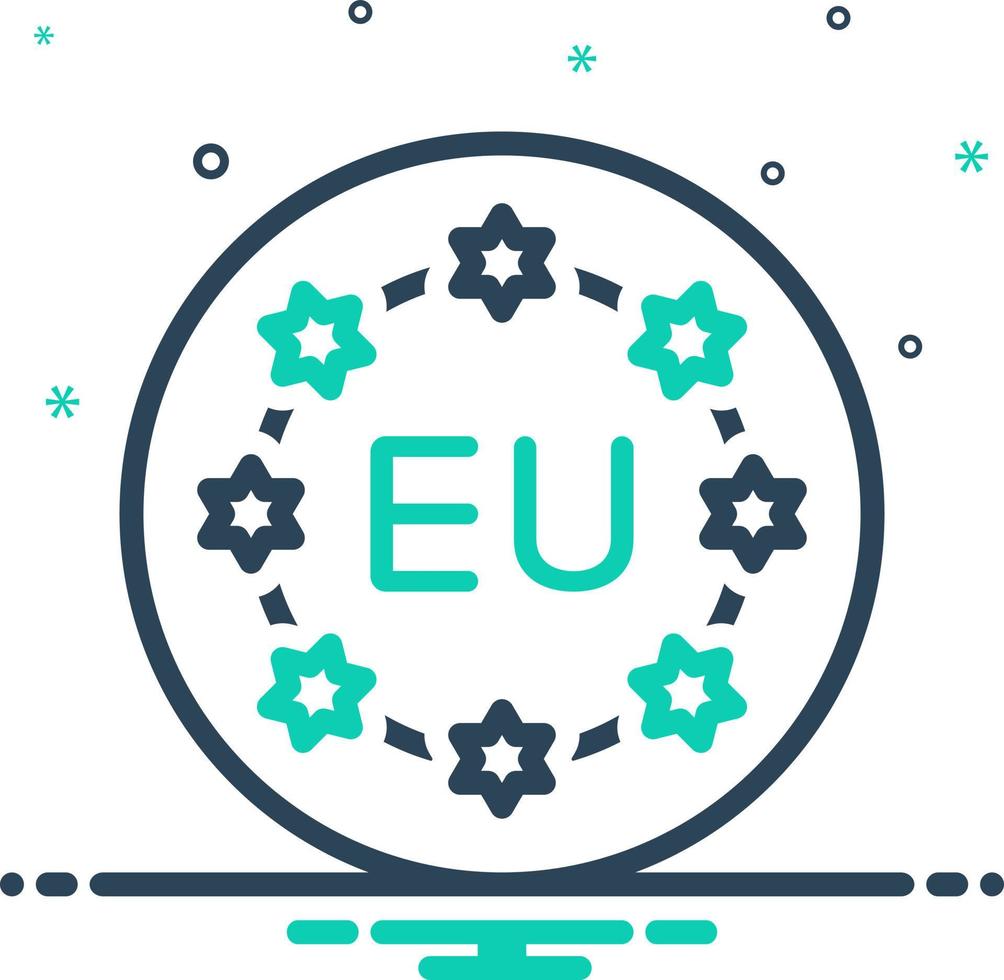 mix icon for european vector