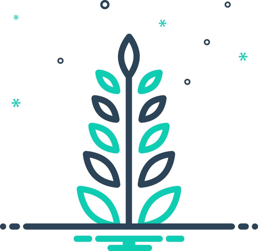 mix icon for curry tree vector