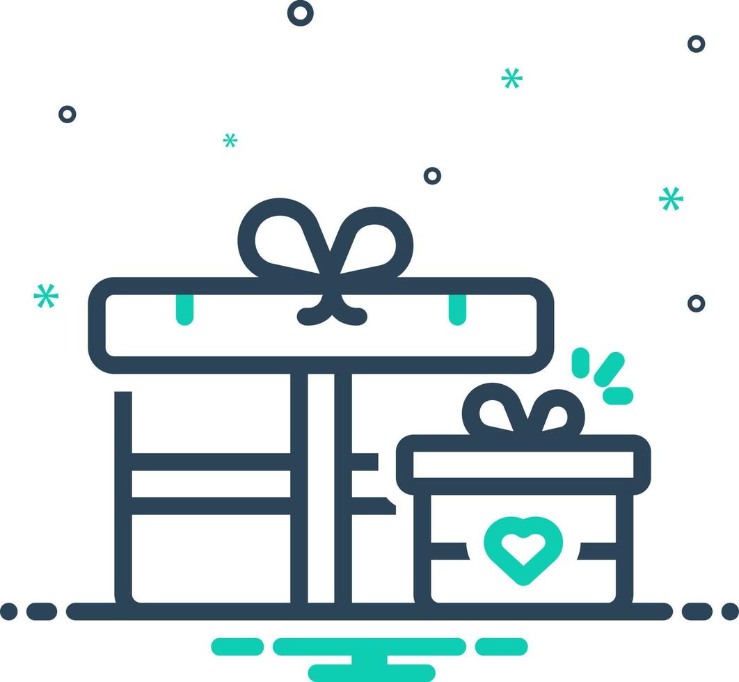 mix icon for gift vector