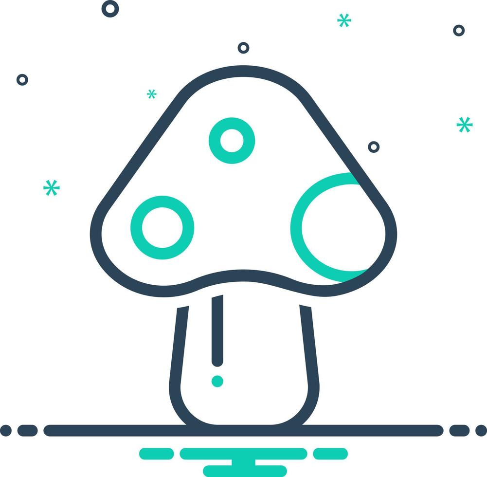 mix icon for mushroom vector