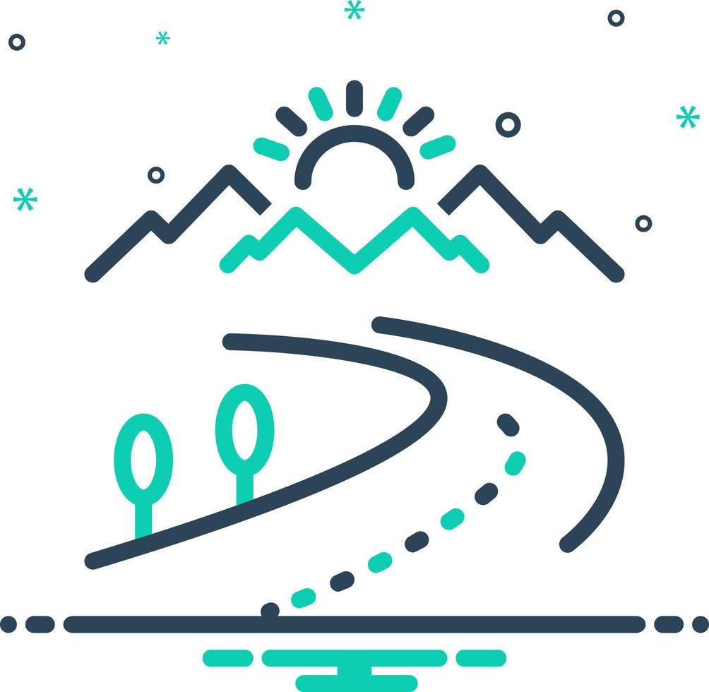 mix icon for highway vector
